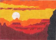 Grand Canyon Hand Painted Needlepoint Canvas