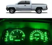 WLJH Green Dash Cluster Instrument Panel Gauge Led Light Indicators Bulbs Full Kit for Dodge Ram 1500 2500 3500 1994-2001, Pack of 20