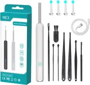 Ear Wax Removal Tool, Ear Cleaner with 1296P HD Camera, Ear Cleaner Kit with 8 PCS Ear Set,6 LED Lights Wi-Fi Otoscope for iPhone,iPad,Android