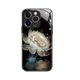 白色曇花適用蘋果 iphone15手機殼 玻璃 iphone14pro/12/11華為/榮耀/紅米/小米/vivo保護套