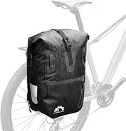 Bike Pannier Bag ycle Cargo Rack dle Bag with Shoulder Strap Black PVC