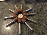 10 pieces abrasive moujnted points grinding deburring wheels 1/2 cone tip 1/4