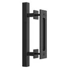 12 Sliding Barn Door Handle Pull And Flush Gate Hardware Kit Set Black Home
