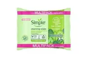 Simple Biodegradable Cleansing Face Wipes 2X25