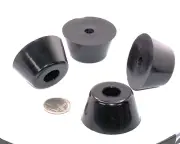 1" Tall x 2" Diameter Heavy Load Rated Rubber Feet for Equipment 4 Feet Package