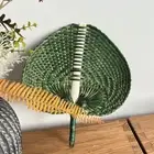 Lightweight Palm-Leaf Fan Handmade Straw Fan Bamboo Woven Fan Home Decoration