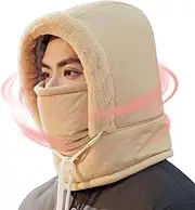 [Generic] Cycle Full Face Neck Warmer | Wind-Resistant Winter Fleece Hood - Ear Warmers Headband Warm Fleece Hat for Running, Skiing, Walking, Climbing