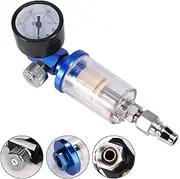 XIJIANG Pneumatic Spray Air Pressure Regulator Gauge, in-line Oil Water Trap Separator Tool for Spray Guns for Woodworking for Automotive.