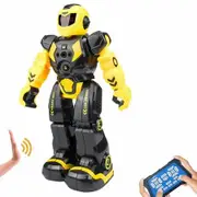 RC Robots Intellectual Gesture Sensor Programmable Toys with Infrared Controller Kits for Kids Age 6+(Yellow)