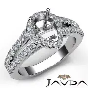 1.57ctw Split Shank Side-Stone Pear Diamond Engagement Ring Setting White Gold