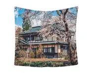 T46 150*130cm 3D Architectural Garden Hanging Cloth Beautiful Wall Background Tapestry for Bedroom Living Room Decoration