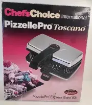 Chefs Choice International Pizzelle Pro Express Bake Toscano Maker 834 NEW NIB