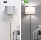 Modern Floor Lamp with Dimmer, Boncoo LED Floor Lamp Tall Pole Lamp