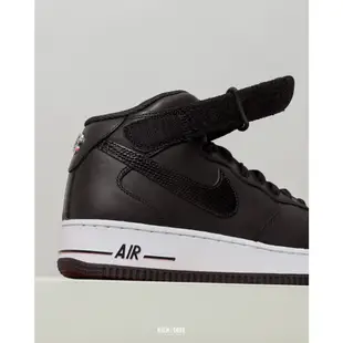 STUSSY x NIKE AIR FORCE 1 MID 黑白 黑蛇紋 中筒 休閒鞋【DJ7840-001】AF1