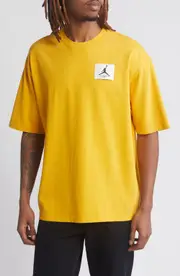 Jordan Flight Essentials Oversize Cotton T-Shirt in Yellow Ochre at Nordstrom, Size Large