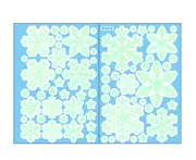 C134 2PCS Christmas Luminous Stickers Christmas Decoration Snowflake Stickers Electrostatic Fluorescent Snowflake Stickers
