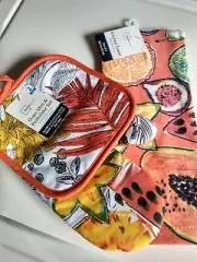 Kitchen Hanging Towel/Potholder/Oven Mitt summer fruit Christmas gift set
