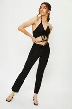 Black Cut Out Legging Set - Size L, Women's Trial Loungewear