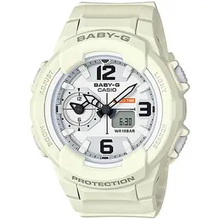 【CASIO】卡西歐 BABY-G 少女時代帥氣中性風腕錶-米黃+白 BGA-230-7B2 台灣卡西歐保固一年