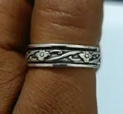 Handmade Spinner Ring 925 Sterling Silver Meditation Ring Boho Gift For Women