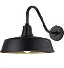 Outdoor Gooseneck Barn Light Fixture with a 15 inch Long Extended Arm - Dusk ...