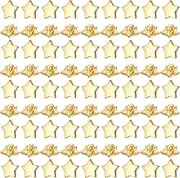 Giantree 100Pcs Star Buttons for Crafts, 1/2 Inch Gold Stars for Crafts Star Beads, Mini Star Buttons Plastic Sewing Buttons, Large Hole Beads for Scrapbooking Clothing DIY Craft Sewing Projects