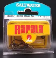 Vintage Rapala 4XSTG O'Shaugnessy Bronze Size 6/0 Treble Hooks 9626BZ6P
