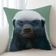 Cute Animal Art Honey Badger Cushion Cover