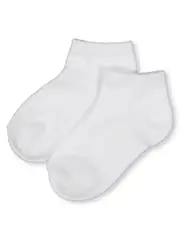 Kids Plain 2Pk Low Cut Socks