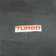1x Red TURBO Silver Chrome Metal Decal Badge Emblem Sticker Engine Sports Diesel (for: Renault)