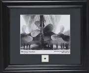 RMS Titanic Ship Black Framed Photo Print Matted + Recovered Coal Fragment COA