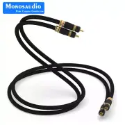 Pair Silver Plated HiFi Audio RCA Signal Cable OFC Copper RCA Interconnect Cable