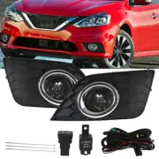 Clear Lens Fog Lights Lamps w/Cover&Switch kits For 2016-2019 Nissan Sentra (for: Nissan)