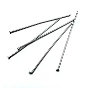 30mm Flat Head Pins x 50 Stainless Steel Jewellery Findings