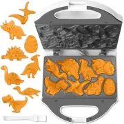 Dinosaur Mini Waffle Maker for Kids, Mini Pancake Maker Machine for Halloween...