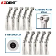 10XAZDENT Dental 1:1 Contra Angle Low Speed Handpiece E-Type Coupler for CA Burs