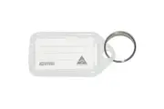 Kevron Key Tags Clear White Pack 50