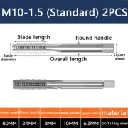 A pair M10-1.5 Hand tap set tap maine suitable for die steel aluminum