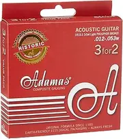 Adamas Strings for Acoustic Guitar Phosphor Bronze Historic Reissue Set of 3 Light .012 1818-3