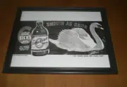 EMIL SICK'S SELECT BEER SMOOTH AS SATIN FRAMED B&W AD PRINT