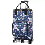 Multi-Functional Folding Shopping Bag with Five-Wheel Trolley