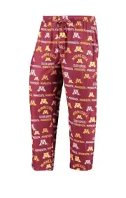 Men’s Concepts Sport Maroon MN Golden Gophers Flagship All Over Print Sleep Pant