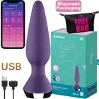 Satisfyer APP Rechargeable Anal Plug Vibrator Butt Prostate Massager Sex Toy