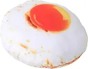 ZUNOXAZ Creative Realistic Fried Egg Plush Pillow Soft and Comfortable Food Cushion for Unique Home Decor for Couch and Office Eye Catching Egg Shaped Decorative Pillow