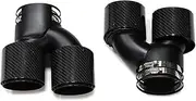 Muffler tip, Car Exhaust TIP Carbon Fiber Four Exhaust Tip Compatible For BMW M340i G20 G21 G22 G23 M440i G42 M240i Muffler(Carbon Fiber F)