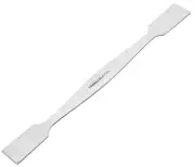 Dual End Spatula, 7.9" - Stainless Steel, Polished - Eisco Labs