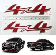 4x4 SILVER RED GREY STICKER DECAL FOR ISUZU D-MAX DMAX 2016 - 2017 PICKUP UTE 16