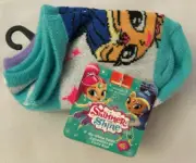 Girls Socks 5 Pair Shimmer and Shine Kids Size Small Pack No Show Glitter NEW