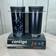Contigo Snapseal 20 Oz Travel Mug Set Hot Cold Cups Leak Proof Black New