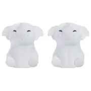 2PK Lil Dreamers Silicone Touch Led Lamp Light Kids Room Decor White Elephant